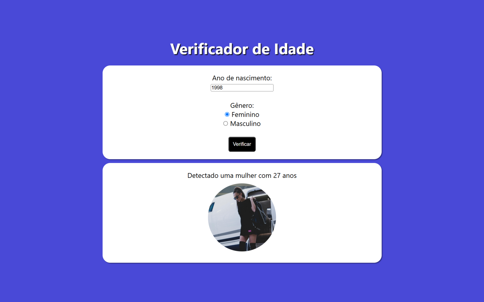 Projeto Verificador de idade